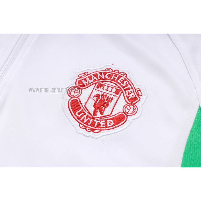 Tuta da Track de Felpa del Manchester United Bambino 2023-2024 Blanco